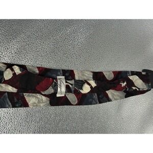 Viaggio Men Silk Tie Burgundy Red Grey Cream Abstract Painterly Jacquard Necktie